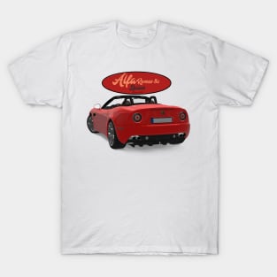 ALFA ROMEO 8C SPIDER Red Back T-Shirt